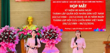 HỌP MẶT KỶ NIỆM 80 NĂM NGÀY THÀNH LẬP QUÂN ĐỘI NHÂN DÂN VIỆT NAM, 35 NĂM NGÀY THÀNH LẬP HỘI CỰU CHIẾN BINH VIỆT NAM (06/12/1989 – 06/12/2024)