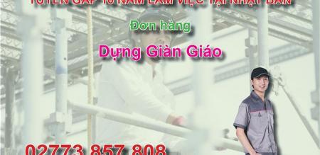 Tuyển gấp 10 nam làm việc tại Nhật Bản đơn hàng dựng  giàn giáo