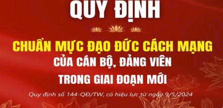 Quy định số 144-QĐ/TW: Quy định chuẩn mực đạo đức cách mạng của cán bộ, đảng viên giai đoạn mới 